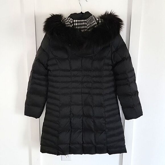 Talbots Black Puffer Parka Medium - Picture 4 of 4